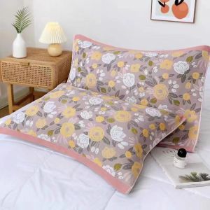 Khăn Trải Giường Cotton Nguyên Chất Cao Cấp 2025 Mẫu Mới Sáu Lớp Vải Cotton Dùng Cho Mọi Mùa Chất Lượng Cao Dùng Tại Nhà Một Cặp