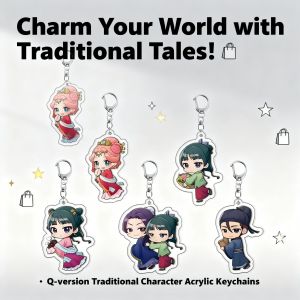 Bandai | Pharmacy Girl Acrylic Keychain Double Side Cat Maomao Jinshi Anime Cute Pendant