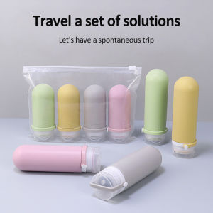 60/90ml Refillable Silicone Travel Split Bottle with Straps Shampoo Body Wash Skin Care Products Portable Travel Supplies Set