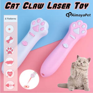 AIMAYAPET Cat Toy Cat Claw Laser Cat Wand Infrared Projection Cat Pen 6 Adjustable Patterns Lamp Laser Pointer