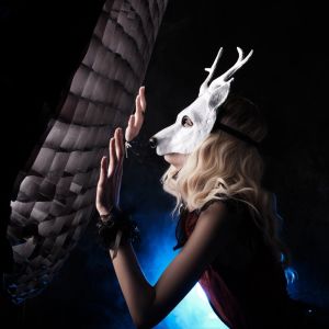 Swallowtail Butterfly Mask Deer Mask Animal Modeling Stage Douyin Online Influencer Mask Halloween Fools Day Christmas