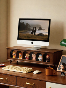 NORDIC MORE | Desk Organizer Display Stand Wooden Notebook Elevation Shelf