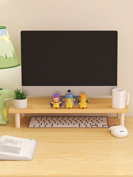 Elevating Computer Monitor Stand Desk Screen Storage Organizer Desktop ...