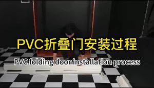 PVC Folding Door Sliding Door Indoor Household Partition Track Door Kitchen Bathroom Simple Door