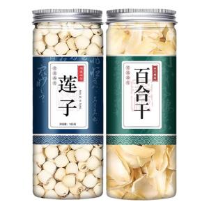 Aecoway | Hạt Sen Bóc vỏ Củ Hoa Lăng Răng Rồng Tai Nấm Bạc Quả Goji Khô cho Súp Trà Tráng Miệng
