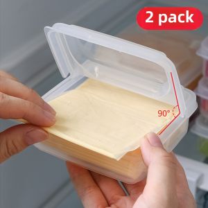 Butter Cubes Cheese Storage Box Refrigerator Onion Ginger Garlic Separately Packed Case Fruit Crisper Flip Plastic Seal Box 2