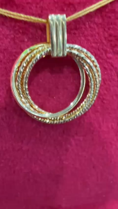 Poh Heng Jewellery 22K Textured Radiance Pendant in Yellow Gold[Price By Weight]