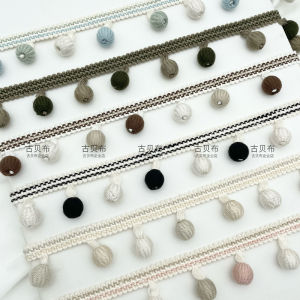 Modern Simplicity Wooden Beads Sofa Decorative Cushion Curtain Embellishment Lace Trim Home Fabric Accessories Gubei Cloth