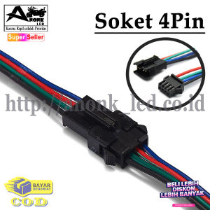 Socket Kabel 4 Pin Male+Female / Soket SM 4 kaki Sambungan Kabel Motor/Mobil Kabel Soket Led Strip Dc Penghubung Lampu Ke Sumber Listrik - Lazada