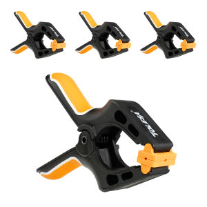 TOLESA 4Pcs 4 Inch Heavy Duty Spring Clamps Large Wood Clamps Powerful Clamping Force Nylon Clamps for Woodworking Photography