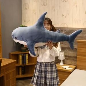 Shark Plush Toys Super Huge Reading Pillow Shark Stuffed Dolls for Children Bite Shark Cushion Doll Birthday Gifts