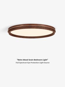 Retro Walnut Wood Grain Eyeprotection Ceiling Light