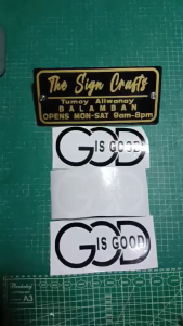 GOD IS GOOD. DESIGN 2. VEHICLE AND MOTORCYCLE VINYL STICKERS DECALS CUT OUT. Mock-up and actual pictures. Available in any size and color. Please message us with your color choice before placing your order.