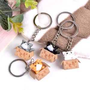Gantungan Kunci Kucing Box Keychain Cat Take Me Away Cute