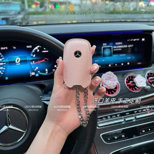 New Key Cover for Mercedes Benz a Class C Class E Class A200L C260LE300L Shell GLC300 GLE GLA Women Style Leather Car Key Bag