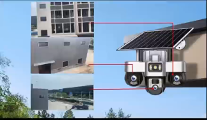 V380 Pro VTS30 Solar IP66 Three gimbal Wireless Outdoor waterproofing Three lens Wifi CCTV Camera Built-in Battery 4G Sim Card