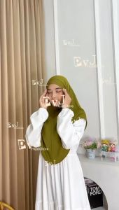 Bergo Malay Inner Menyatu | Hijab Instan Malaysia Ciput Tali Inner | Khimar Bergo Malay Oval Pinguin Menutup Dada