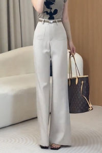 MANMI | Minimalist High-Waisted Wide-Leg Pants Casual