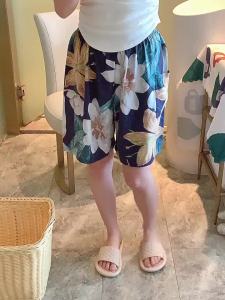 KASIHAN | Summer Loose Womens Shorts Cotton 5/8 Length