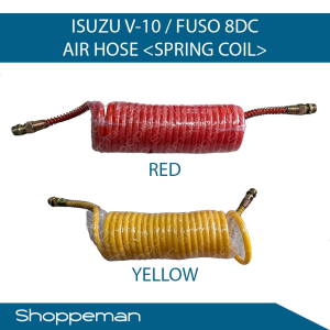 UNIVERSAL TRUCK TRAILER AIR HOSE BRAKE HOSE ISUZU V-10 FUSO 8DC AIR HOSE SPRING COIL 100x20 YELLOW RED 452711