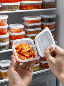 Japan Import Kimchi Pickles Fresh-Keeping Box Portable Small Dishes Dish Goes with Rice Preserved Szechuan Pickle Bento Box Refrigerator Refrigerated Storage Box