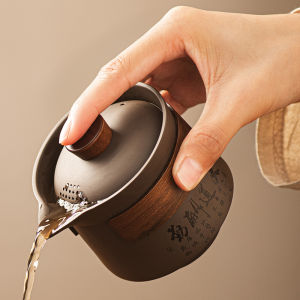 Đồng Cốc Trà Bằng Gốm Sứ Phong Cách Cổ Điển Cốc Trà Cầm Tay Dụng Cụ Pha Trà Chống Bỏng Dùng Trong Gia Đình Du Lịch Trà Đạo Chất Liệu Gốm Sứ