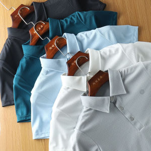 Professional Cold Technology! Export Single Cut Label Men Quick-Drying T-shirt Breathable Athleisure Polo Shirt
