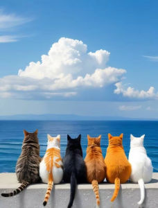 Kayou | DIY Digital Painting Paint By Numbers Cat Animal Handpainted Painting Art Picture Artcraft on Canvas Unique Gift House Decor