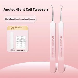 MONLEYTA | Ultra-Fine Ultra-Sharp No.5 Stainless Steel Cell Forceps Beauty Salon Professional Blackhead Pimple Needle Set Tool
