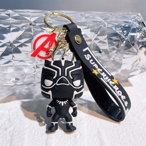 Hot Toys | The Avengers Keychain Anime Cute Iron Man Hulk Captain America Silicone Figure Keyring Schoolbag Pendent Toy Men Womens Gifts