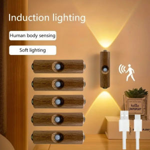 LED Night Light with Motion Sensor USB Rechargeable Indoor Ambient Lighting Dimmable Wall amps for Entryway Bedside Desk Closet