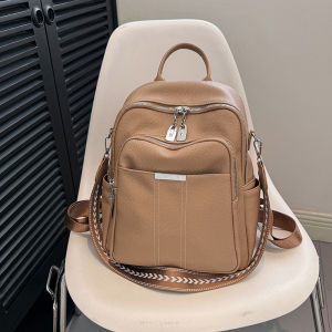 Korean Style Large Capacity Womens Backpack 2024 New Fashion Versatile Travel Bag Stylish College Bookbag Student Youth Pack