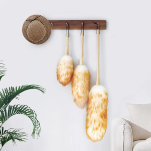 GREENIKA ไม้ปัดฝุ่นขนแกะแท้ กำจัดฝุ่นแรงสูง ไม่ทำลายพื้นผิว ขนหนาแน่น ใช้งานได้ทั้งในรถและที่บ้าน