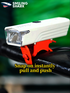 Nụ Cười Cá Mập Qxd412 Đèn Led Xe Đạp 4 Chế Độ Cảm Biến Thông Minh Đèn Xe Đạp Loại C Có Thể Sạc Lại Xe Đạp Ánh Sáng Phía Trước Không Thấm Nước Ngoài Trời Đêm Đi Xe Đạp Ánh Sáng