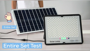 JD ไฟโซล่าเซลล์ แบรนด์ 200W-650W ไฟสปอร์ตไลท์ โซล่าเซล โคมไฟ พลังงานแสงอาทิตย์ โคมไฟโซล่าเซลล์ Solar Outdoor Waterproof