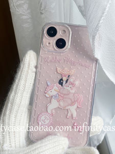 Cute Polka Dot Bunny Phone Case for Girls Compatible with  12/13/14PROMAX/XR TPU Material Ins Style Rabbit Element