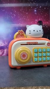 Mainan Celengan Anak Piggy Brankas Bersuara Fingerprint Sensor Interaktif Girl