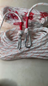 Dây cứu sinh dây cứu người thoát hiểm an toàn leo núi có 2 móc lõi thép dài 30m - 20m phi 12mm