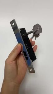 Sliding Door Hook Lock Aluminum Alloy Window Locks Gate Floor Lock With Cross Keys