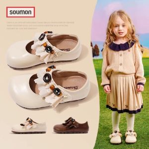 SOUMON | Little Girls Princess Shoes for Dresses Soft Soled Loafers