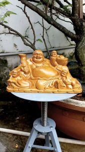 Phật Di Lặc Tam Phúc gỗ bách xanh Mộc Châu - Trang Trí Phòng Khách - Quà Tặng Trang Trí Decor - Quà Tặng Tân Gia Khai Trương - Trang Trí Nhà Cửa