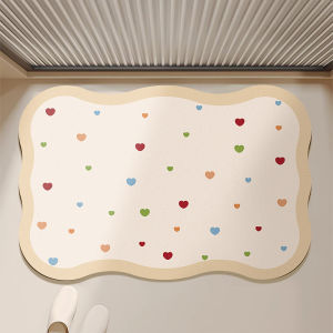 Bathroom Mat Soft Silicon Dendroid Strong Absorbency Quick Dry Anti-Slip Doormat Toilet Entrance Foot Mat Dirt Resistant Carpet