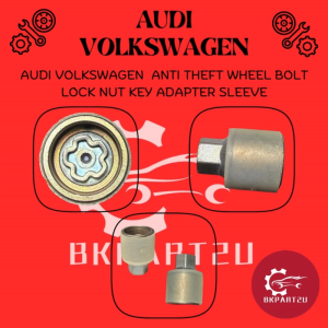 AUDI VOLKSWAGEN ANTI THEFT WHEEL BOLT LOCK NUT KEY ADAPTER SLEEVE