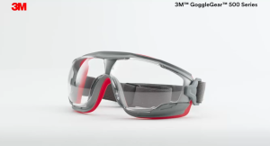 3M GoggleGear 500 Series แว่นตานิรภัย เลนส์ใส รุ่น GG501SGAF ป้องกันเศษวัสดุกระเด็น ป้องกันสารเคมี 1 ชิ้น