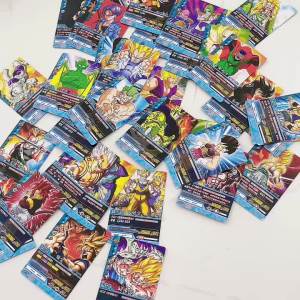 Bandai | 5 Packs Dragon Ball Z Cards Goku Vegeta Frieza Majin Buu Broli Piccolo Action Figures Paper Card Trading Collection Gift Toy