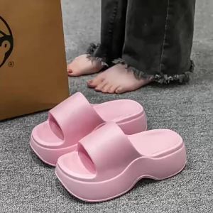 New EVA Platform Slippers Women Thick Sole Non Slip Beach Slides Sandals Lady Summer Soft Sole Wedge Heel Slipper