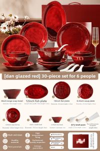mornenjoy | Wedding Gift Glazed Retro Wabi-Sabi Dinnerware Set