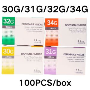 100pcs/box Hypodermic Filler Needle 30G 32G 34G painless Needle Disposable Sterilize Injector meso Needle Body piercing needle
