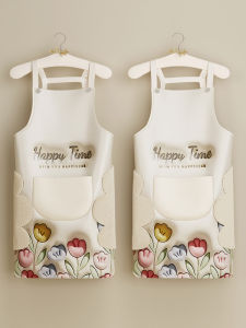 Kitchen Apron 2023 New Style Hand Wipeable Oil Resistant Fashionable Cooking Apron Home Use Dishwashing Workwear