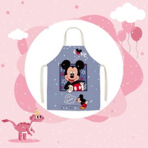 ผ้ากันเปื้อนลาย 4 สี สุดน่ารัก สวยงาม ลายสี ชมพู สีเหลือง สีม่วง สีครีม บรรเทาเป็นเวลา สำหรับเด็กหญิงและเด็กโต